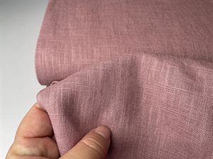 Fastvævet hør - blød fin vasket kvalitet i varm rosa